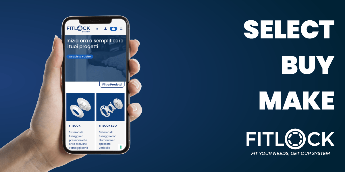 Mobile phone displaying Fitlock website
